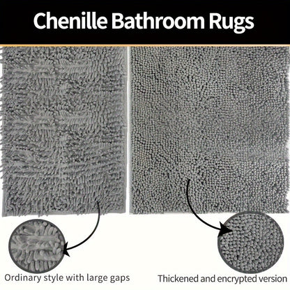 Ultra-Soft Chenille Bath Mat – Non-Slip & Quick-Drying