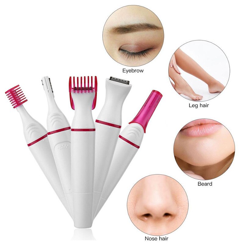 Versatile 5-in-1 Grooming Device for Effortless Hair Removal