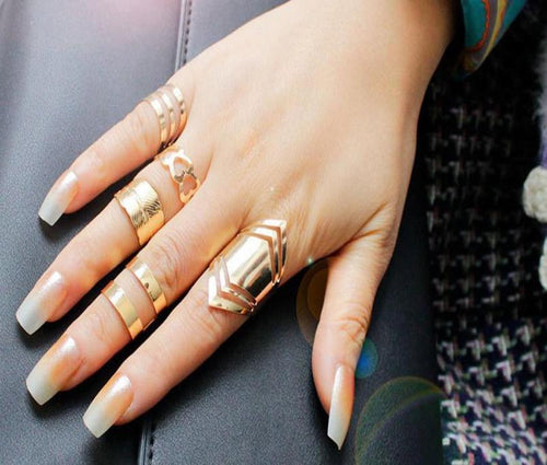 Set of 5 Adjustable Midi Stackable Rings | Elara