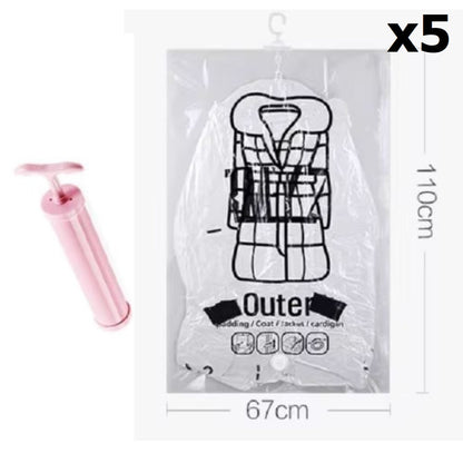 Space-Saving Hanging Vacuum Storage Bags