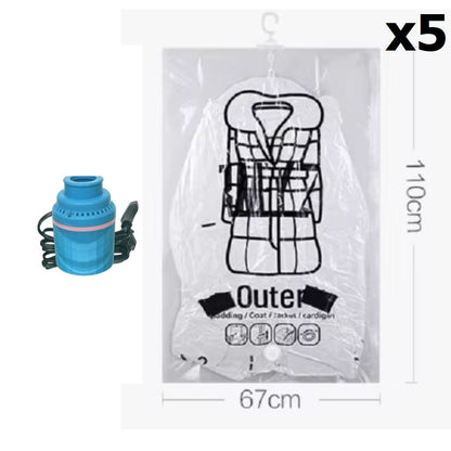 Space-Saving Hanging Vacuum Storage Bags