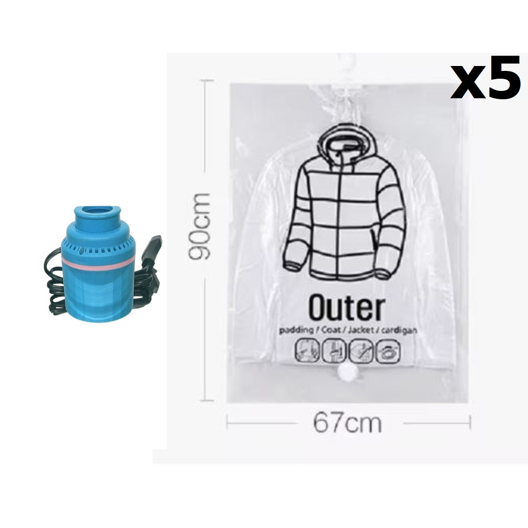 Space-Saving Hanging Vacuum Storage Bags