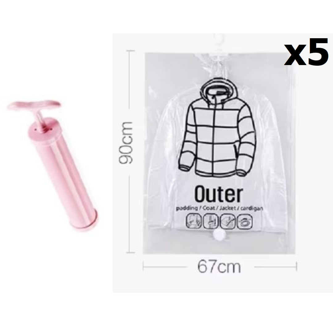 Space-Saving Hanging Vacuum Storage Bags