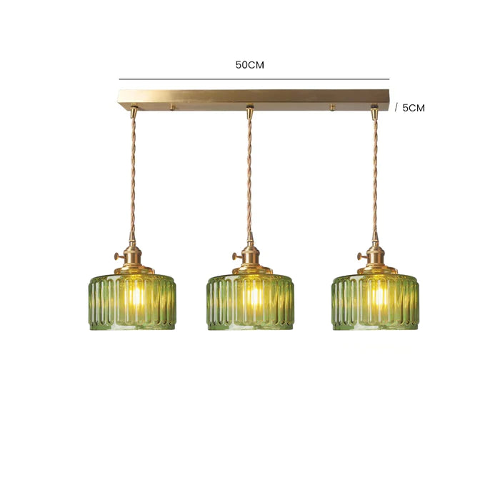 Celeste Vintage Pendant Light with Crystal Accents
