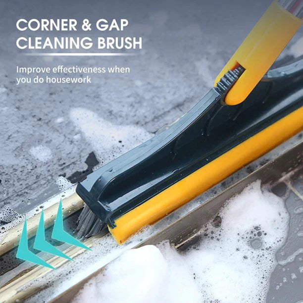 Dual-Function Floor Cleaner with Squeegee and Rotating Handle