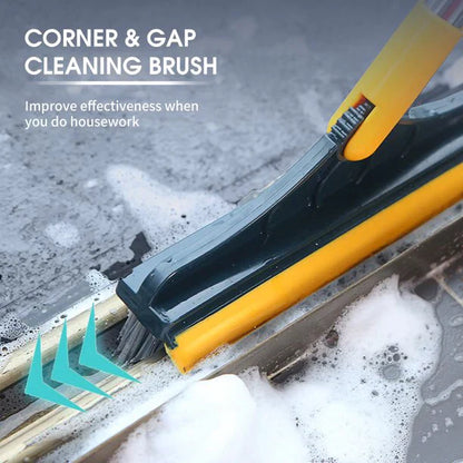 Dual-Function Floor Cleaner with Squeegee and Rotating Handle