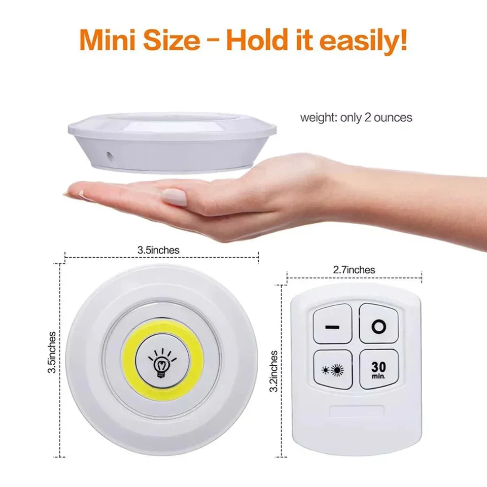 Set of 3 Wireless LED Closet Lights with Remote Access