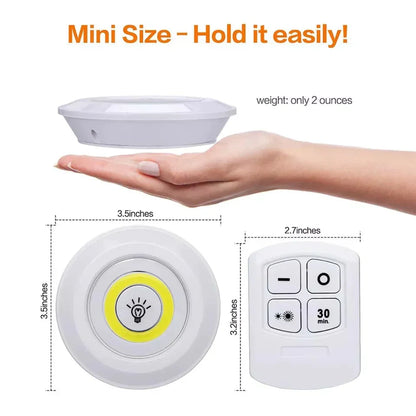Set of 3 Wireless LED Closet Lights with Remote Access