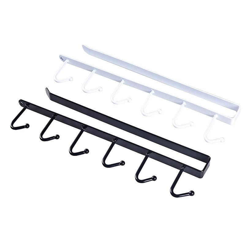 Space-Saving 6-Hook Cup Organizer Rack for Stylish Storage