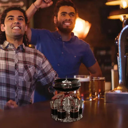 6-Cup Shot Glass Filling Station with Holder