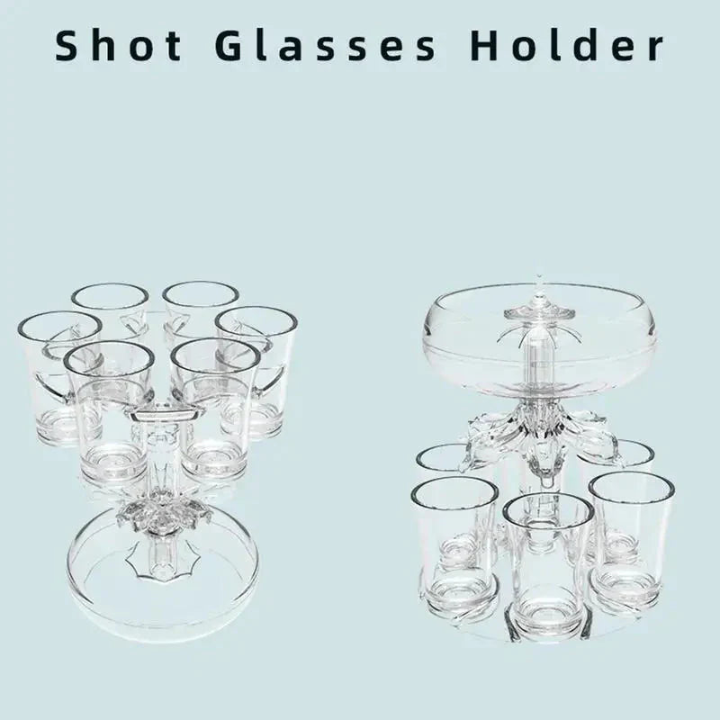 6-Cup Shot Glass Filling Station with Holder