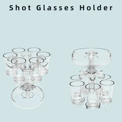 6-Cup Shot Glass Filling Station with Holder