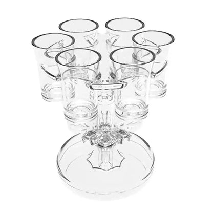 6-Cup Shot Glass Filling Station with Holder