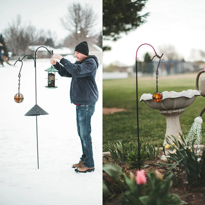 Bird Food Ball Set with Metal Chain | Pack of 4 | Iron | Diameter 7 cm