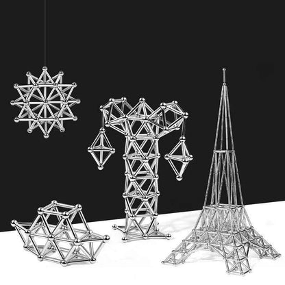Magnetic Construction Toy Set with Rods and Spheres