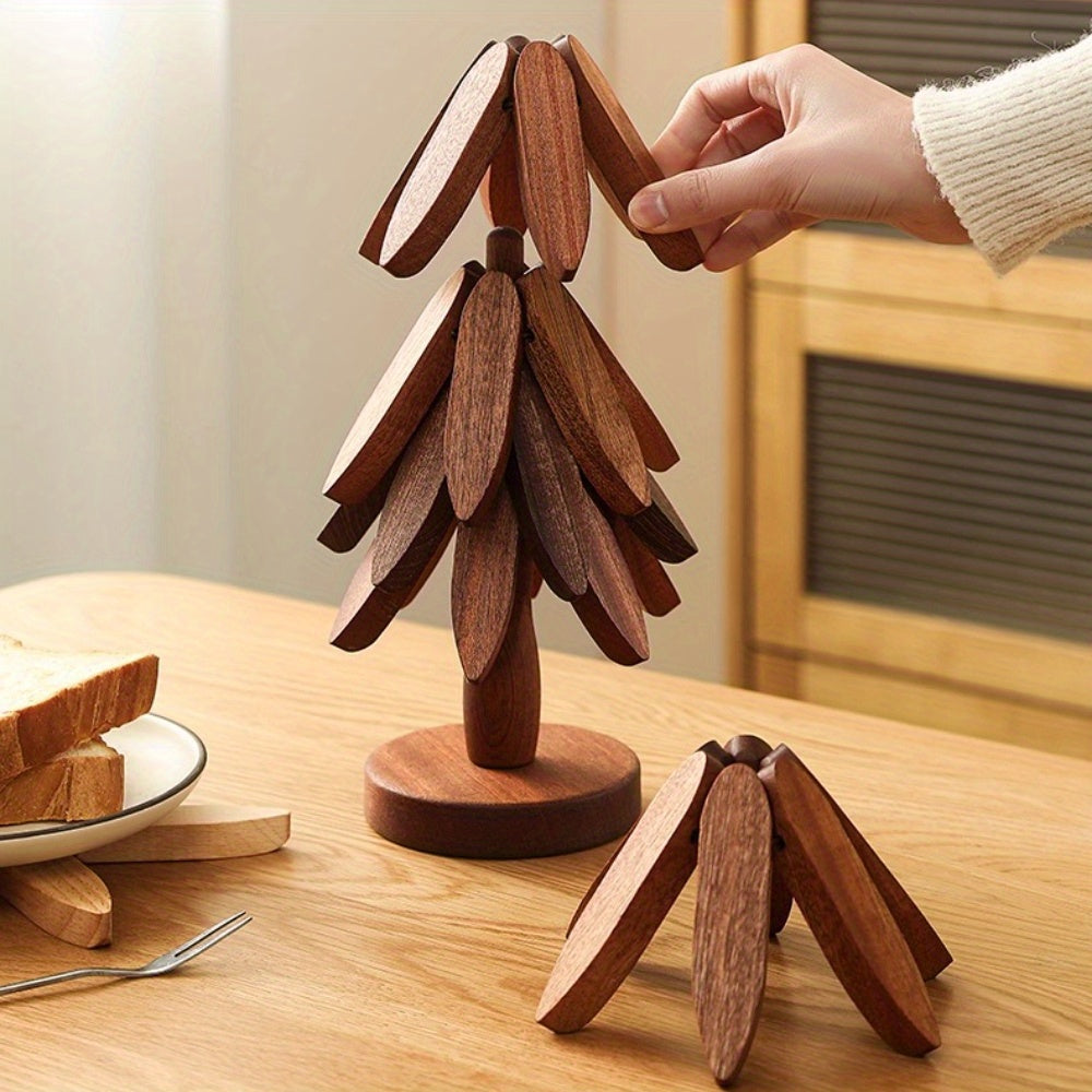4-Piece Set of Bamboo Drink Coasters
