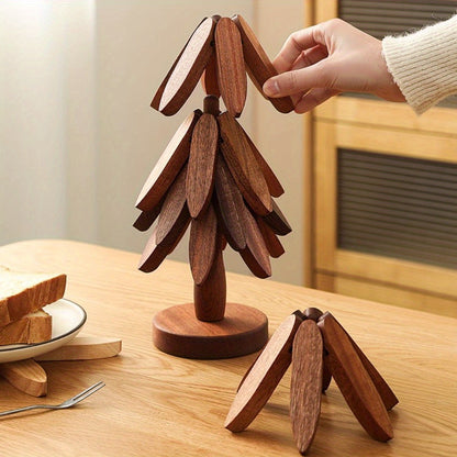4-Piece Set of Bamboo Drink Coasters