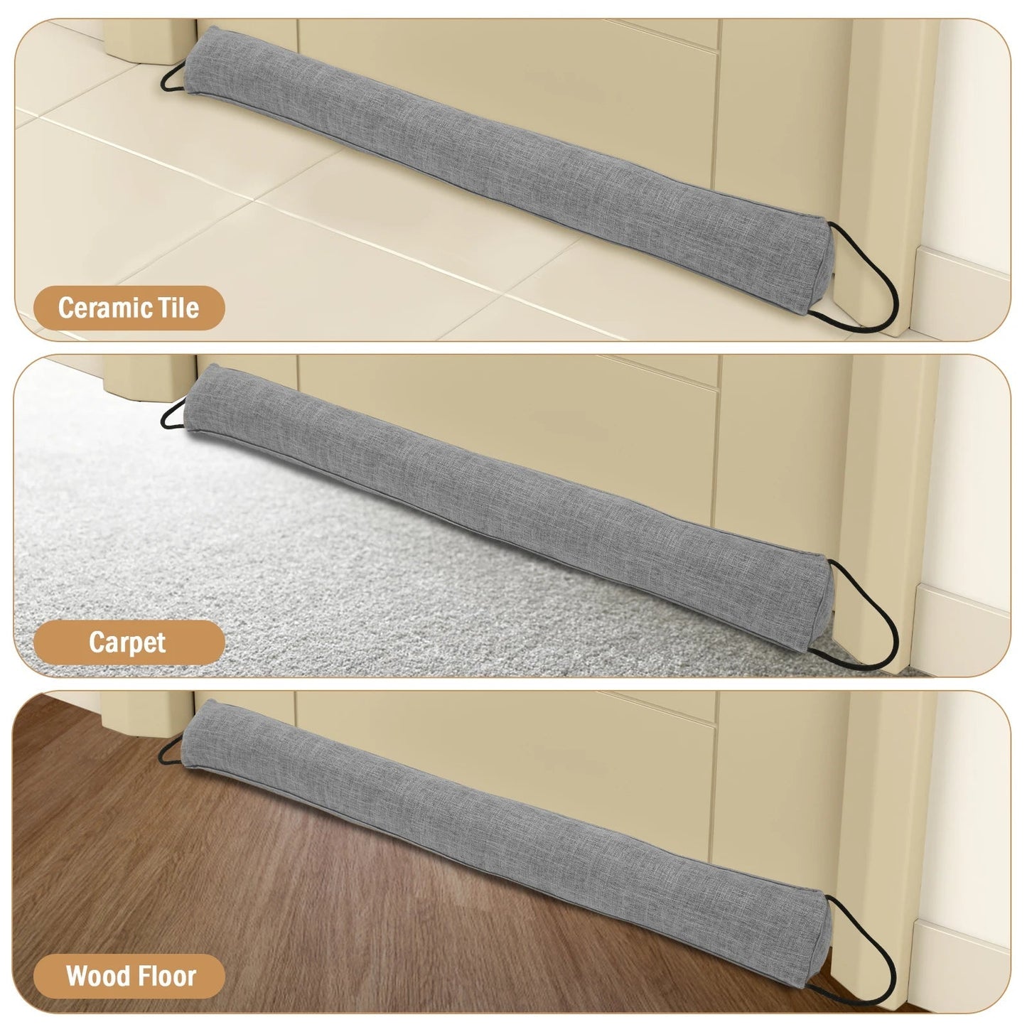 Door Seal Stopper | Triangular Shape | Under-Door Blocker for Air, Dust & Noise | 92 cm