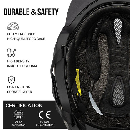 Smart LED Bicycle Helmet with Turn Signals and Triple Layer Safety