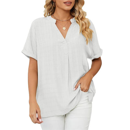 Emmy | Effortless Cotton V-Neck Shirt