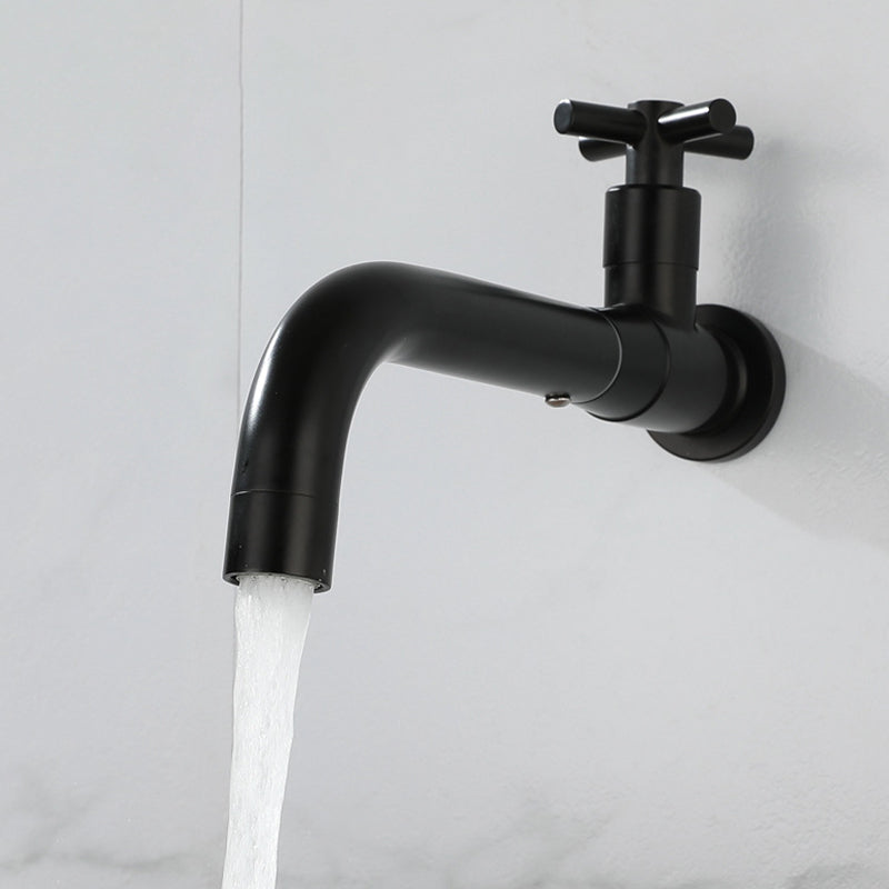 Contemporary Wall-Mounted Bathroom Faucet with Single Handle and One Hole