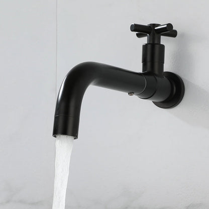 Contemporary Wall-Mounted Bathroom Faucet with Single Handle and One Hole