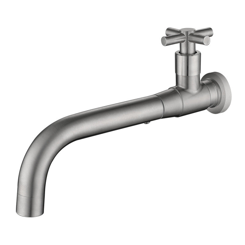 Contemporary Wall-Mounted Bathroom Faucet with Single Handle and One Hole