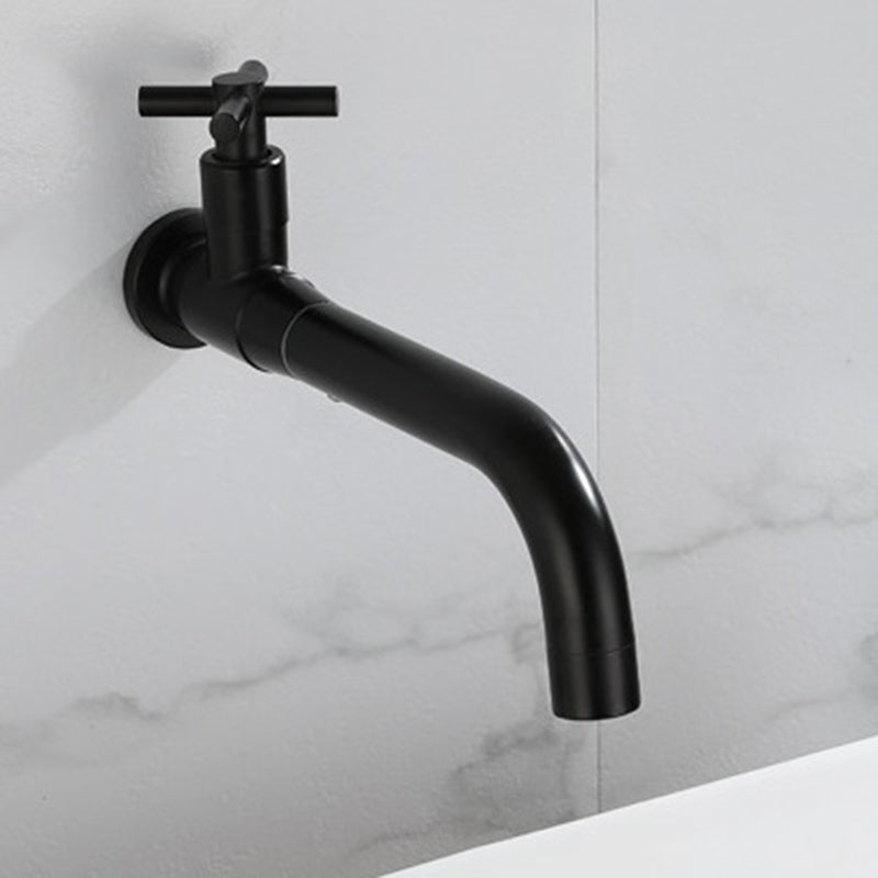 Contemporary Wall-Mounted Bathroom Faucet with Single Handle and One Hole
