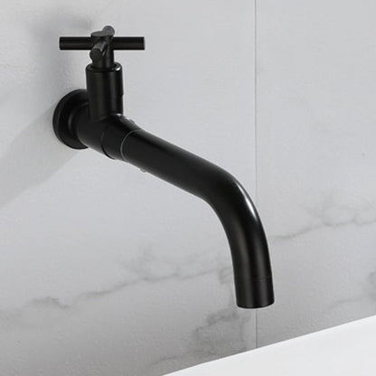Contemporary Wall-Mounted Bathroom Faucet with Single Handle and One Hole