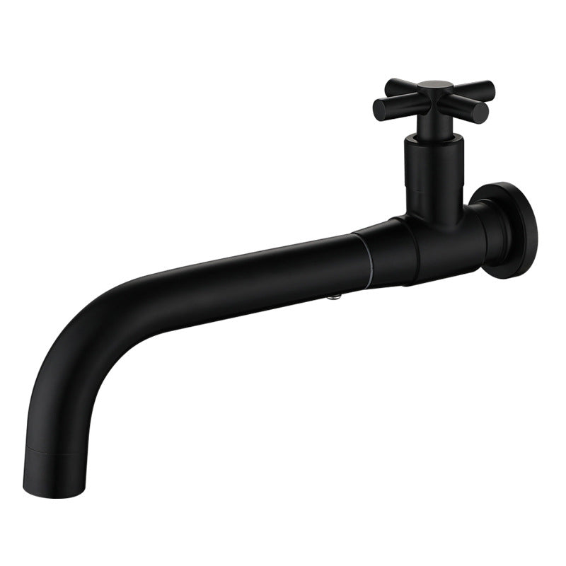 Contemporary Wall-Mounted Bathroom Faucet with Single Handle and One Hole