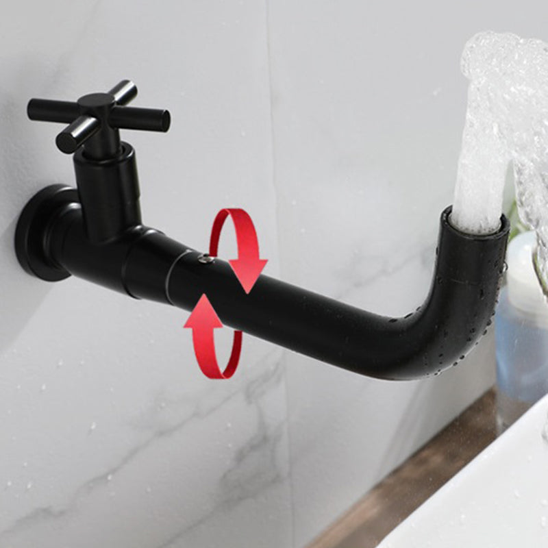Contemporary Wall-Mounted Bathroom Faucet with Single Handle and One Hole