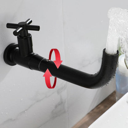 Contemporary Wall-Mounted Bathroom Faucet with Single Handle and One Hole