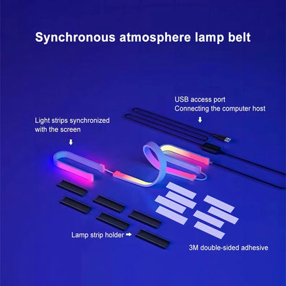 RGB LED Monitor Light Bar - USB Powered Background Lighting for 24-34 Inch Screens