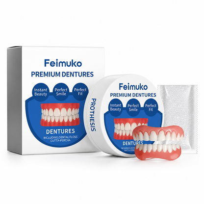 Custom-Fit Silicone Denture Set for a Natural Smile