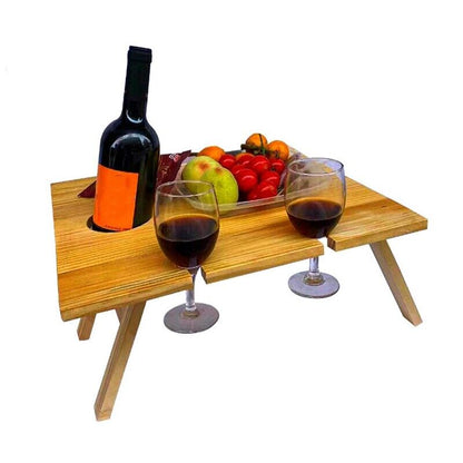 Wine and Glass Holder - Securely Keeps Bottles and Glasses in Place