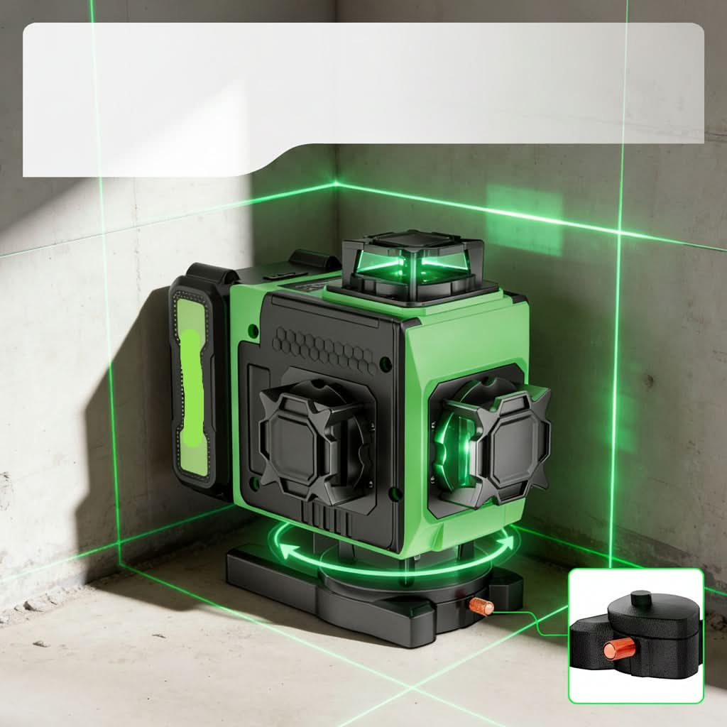 360-Degree Laser Leveling Tool for Accurate Construction Alignment