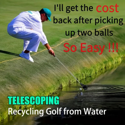 Telescopic Golf Ball Retriever in Stainless Steel