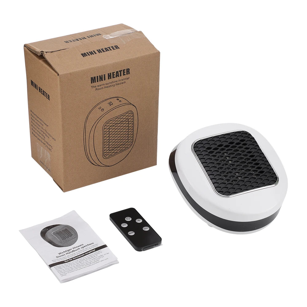 Compact 600W Electric Wall Heater with Remote Control – Fast Heat in 3 Seconds