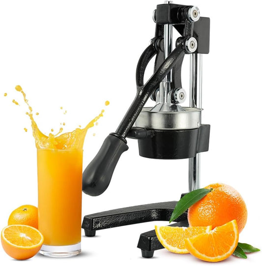 Cast Iron Hand Press Juicer – 99% Juice Extraction, Stainless Steel