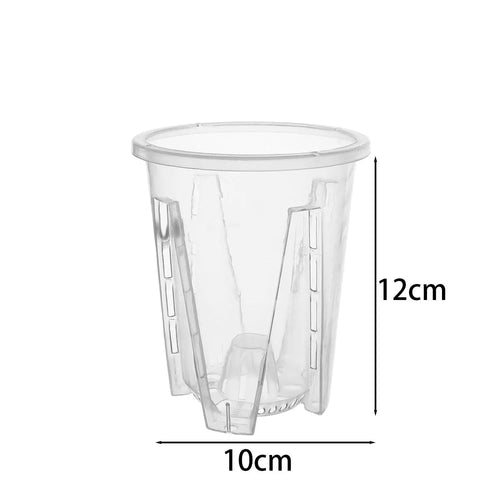 Transparent Self-Watering Plant Pots – Set of 5 with Drainage Holes