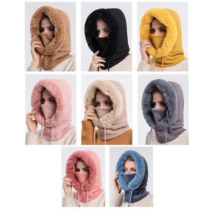 Women's Versatile 3-in-1 Winter Beanie with Face Shield