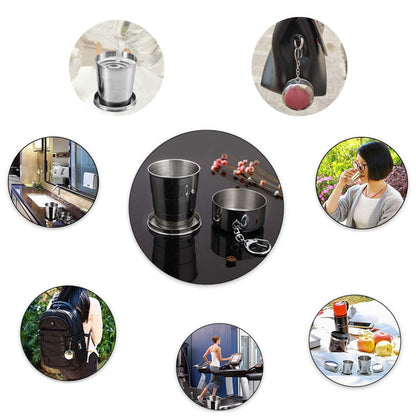 Portable Stainless Steel Collapsible Travel Cup