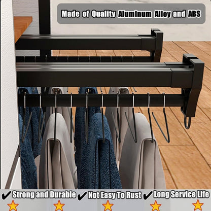 Retractable Clothes Rack for Closet Organization