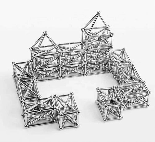 Magnetic Construction Toy Set with Rods and Spheres