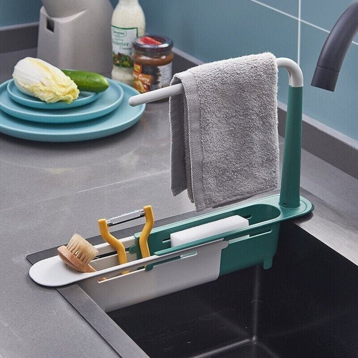 Adjustable Sink Organizer for Sponges & Soap – CleanNest