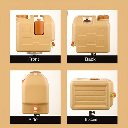 Portable Water Canister with Tap – Hygienic and Includes Soap Holder for Camping and Travel