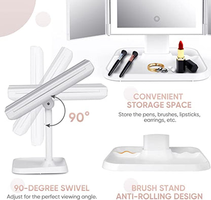 Illuminate Your Beauty with the Tri-Color LED Vanity Mirror