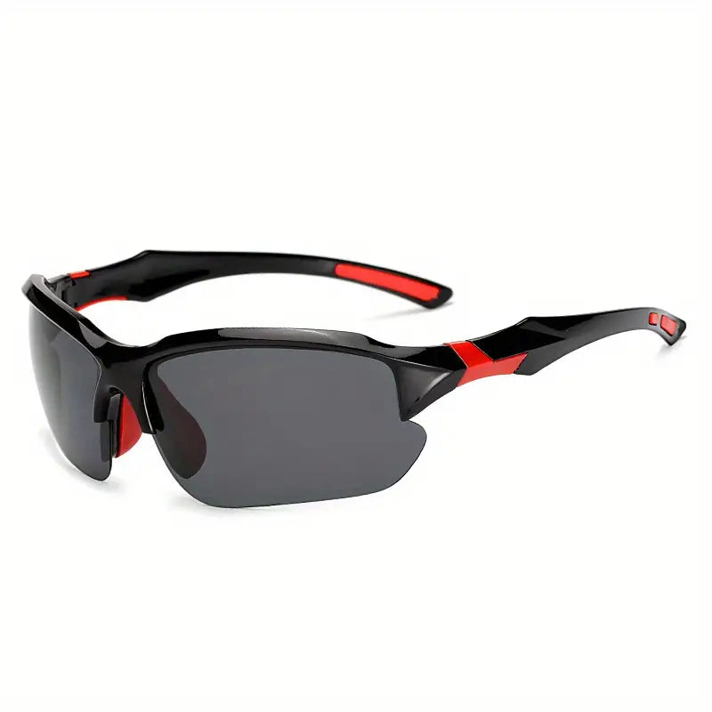Lightweight Polycarbonate Sports Sunglasses with UV400 Protection - Non-Slip Temples for Cycling, Running, Fishing