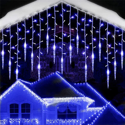 LED Icicle String Lights | 8 Modes | Winter Light Curtain | Christmas & New Year Decor 2025 | EU Plug