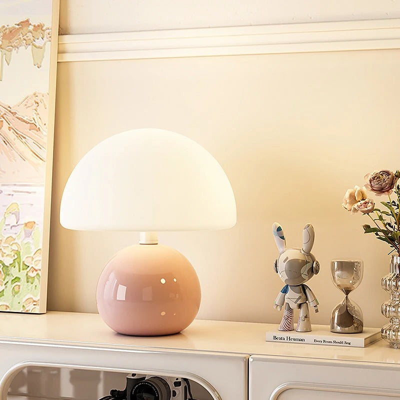 Glass Bedside Lamp with Elegant Design